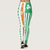 Leggings Vintage Patrick Green Shamrock du drapeau irlandai (Dos)