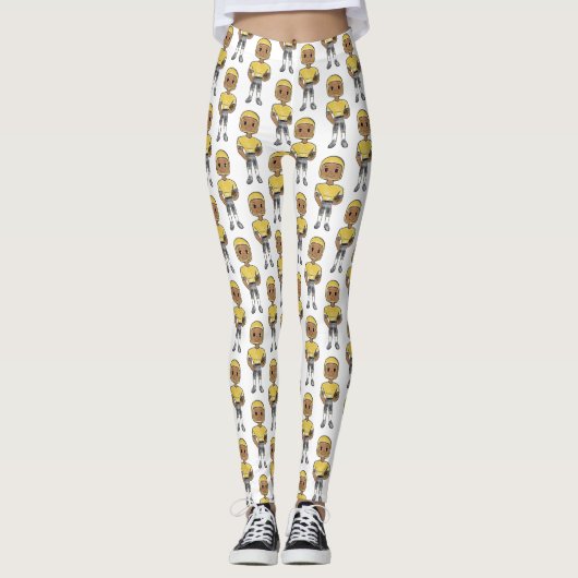 Leggings vintage retro football (Devant)