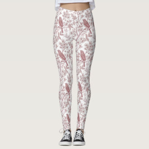 Leggings Vintage Sakura Cerry Blossom & Bird Esthétique 1