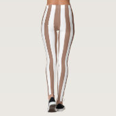 Leggings Vintages bandes verticales Mocha Mousse Blanc (Dos)