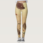Leggings Vintages, Marine Ocean Life Poisson plat (Devant)
