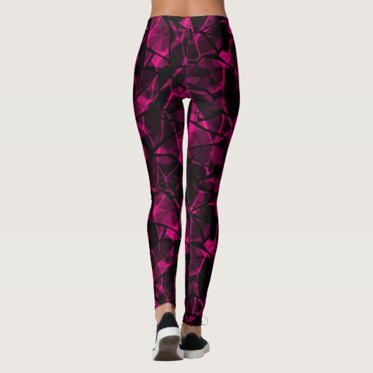 Leggings violet Abstrait (Dos)