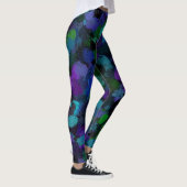 Leggings Violet, bleu et noir Abstrait (Droite)