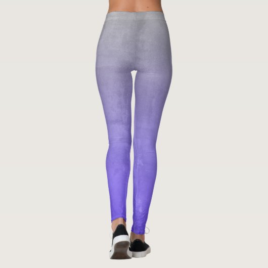 Leggings Violet bleu gris rustique ombre (Dos)
