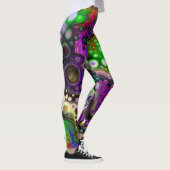 Leggings Violet, citron vert et marbre noir (Droite)