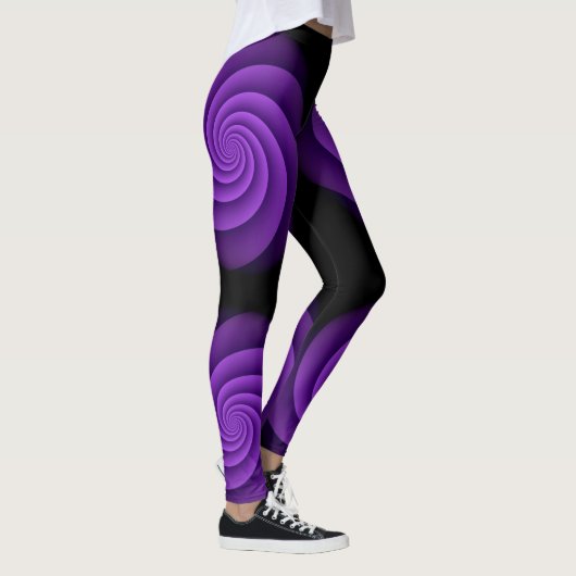 Leggings Violet de la spirale Arrière - plan (Droite)