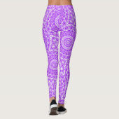 Leggings Violet dynamique Mandala Kaleidoscope Motif (Dos)