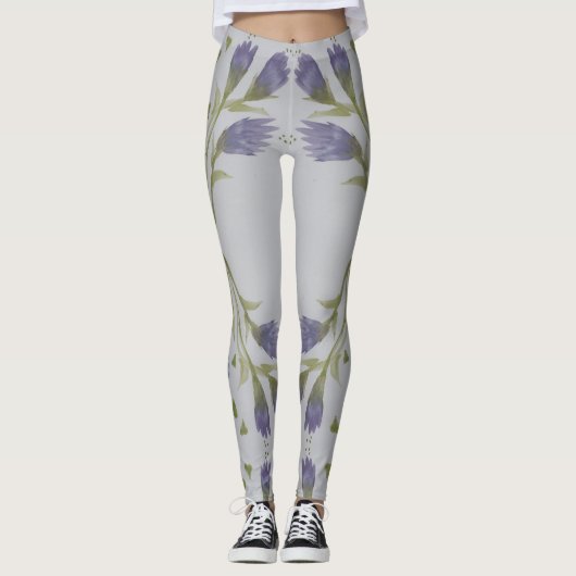 Leggings Violet Et Bleu (Devant)