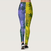 Leggings Violet et jaune (Dos)