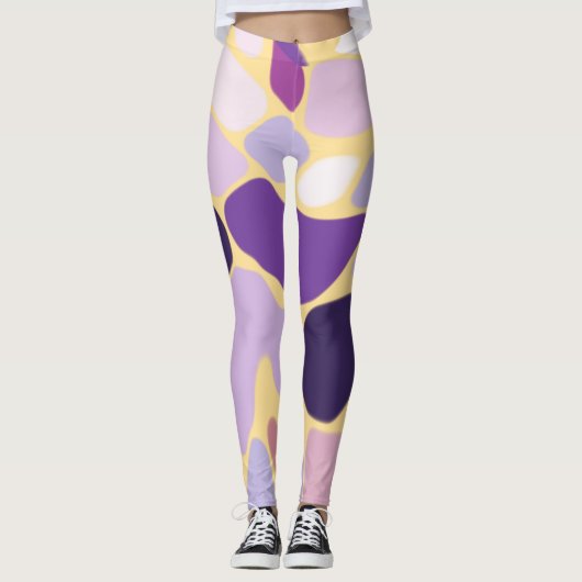 Leggings Violet et Or (Devant)