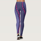 Leggings Violet et rose paisley (Dos)