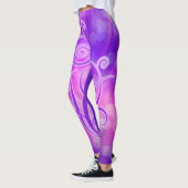 Leggings Violet flamme - Design graphique (Gauche)