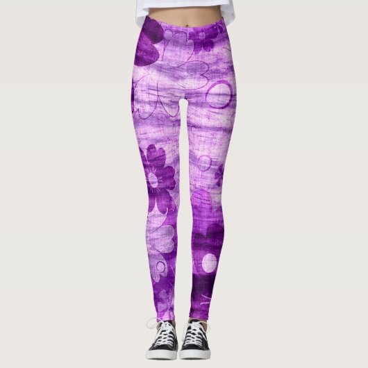 Leggings Violet Floral (Devant)