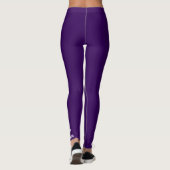 Leggings Violet foncé avec insertion à motifs sur les poign (Dos)
