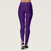 Leggings Violet foncé avec insertion à motifs sur les poign (Dos)
