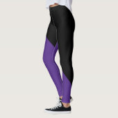 Leggings Violet foncé et noir (Gauche)