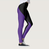Leggings Violet foncé et noir (Droite)