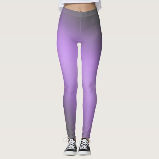 Leggings Violet gris clair de lune ombre effet (Devant)
