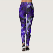 Leggings Violet, gris, noir et bleu Abstrait (Dos)