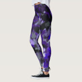 Leggings Violet, gris, noir et bleu Abstrait (Gauche)