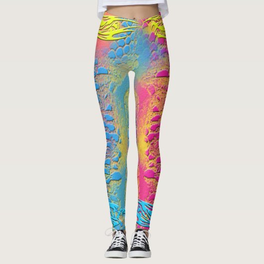 Leggings VIOLET LACE - numérique - art fractal - (Devant)