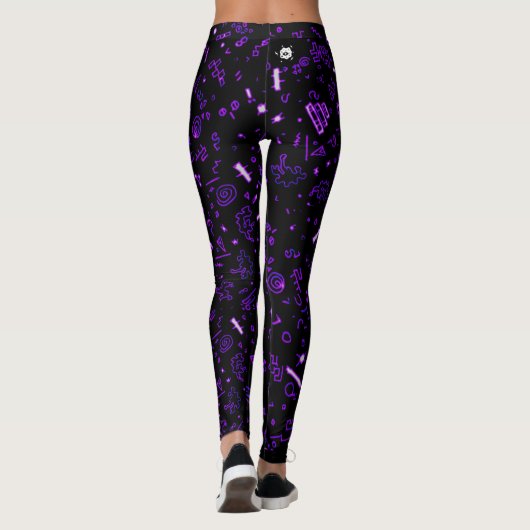 Leggings Violet noir (Dos)