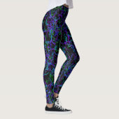 Leggings Violet, noir, bleu et vert (Droite)