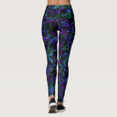 Leggings Violet, noir, bleu et vert (Dos)