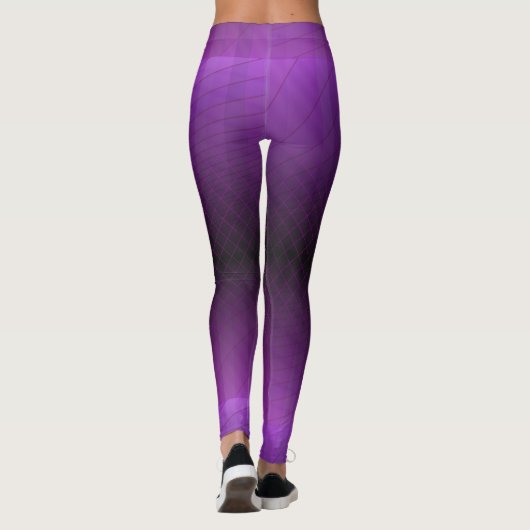 Leggings Violet Ombre rayures (Dos)