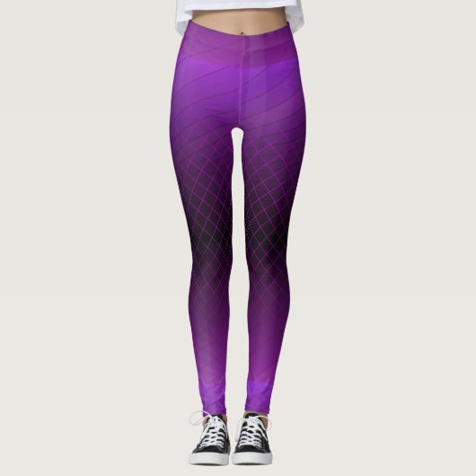 Leggings Violet Ombre rayures (Devant)
