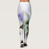 Leggings violet profond sur blanc (Dos)