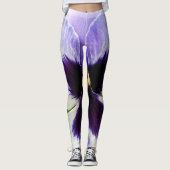 Leggings violet profond sur blanc (Devant)