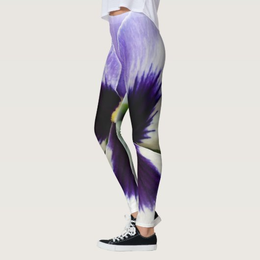 Leggings violet profond sur blanc (Gauche)