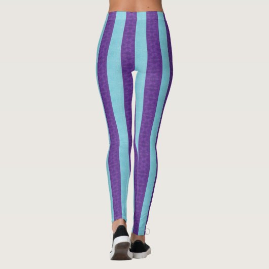 Leggings Violet rayé (Dos)