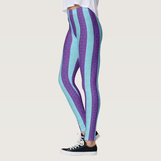 Leggings Violet rayé (Gauche)