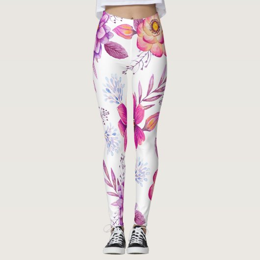 Leggings Violet rose (Devant)