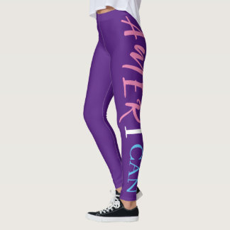 Leggings Violet Rose Blanc Bleu Noir Femme Afrique Amérique