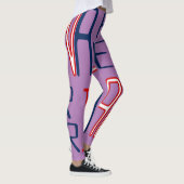 Leggings Violet Rouge Blanc Bleu Noir Femme Africaine Améri (Droite)
