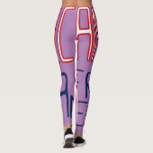 Leggings Violet Rouge Blanc Bleu Noir Femme Africaine Améri (Dos)