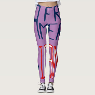 Leggings Violet Rouge Blanc Bleu Noir Femme Africaine Améri