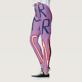 Leggings Violet Rouge Blanc Bleu Noir Femme Africaine Améri (Gauche)