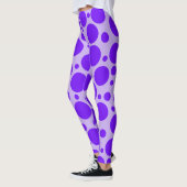 Leggings Violet sur les pattes de point de Polka violet (Gauche)