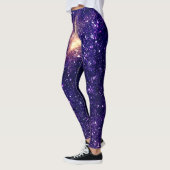 Leggings Violet violet abstraite galaxie univers (Gauche)