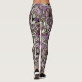 Leggings Violet violet déformé Motif Carré tordu (Dos)