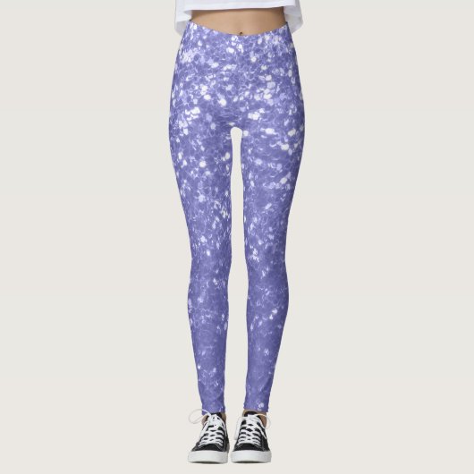 Leggings Violet violet faux pétille parties scintillant Vot (Devant)