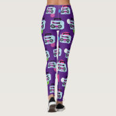 Leggings violets à points Halloween tenue années 8 (Dos)