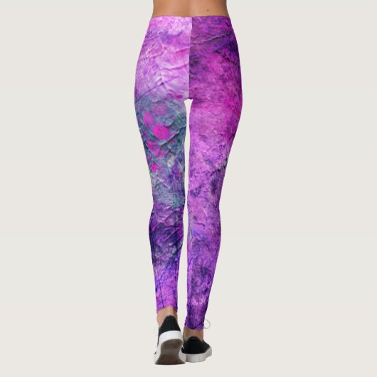 Leggings violets cool avec Scratch comme apparence (Dos)