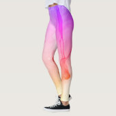 Leggings Violette abstraite Ombre de rose d'aquarelle de (Gauche)