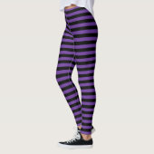 Leggings Violette rayée et sorcière noire de l'Halloween (Gauche)