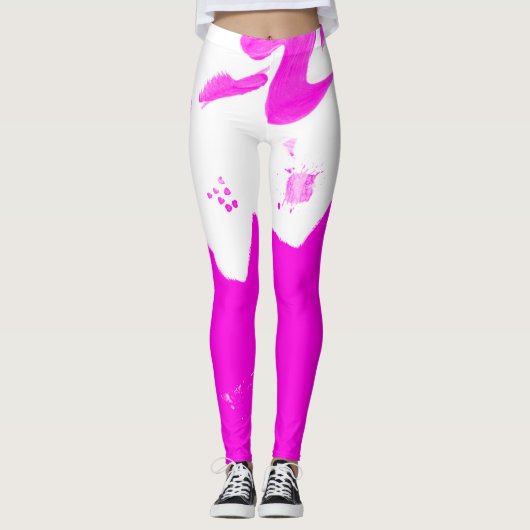 Leggings Violette Travail En Cours (Devant)